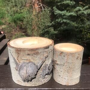 Aspen Tree Candle Holders Set of 2